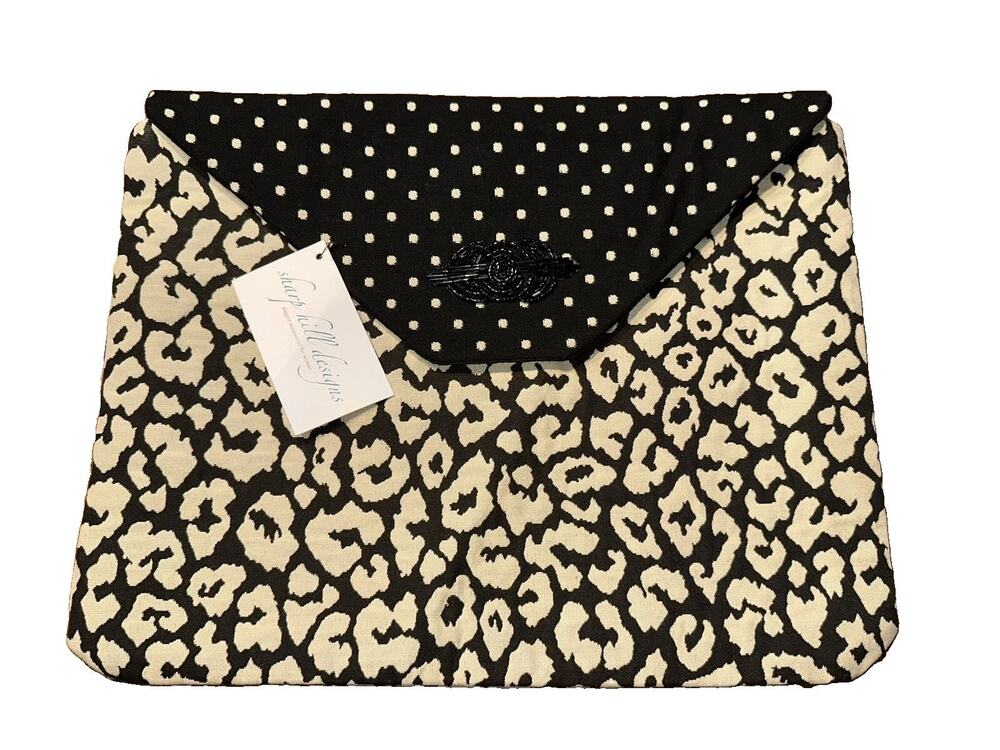 NWT Sharp Hill Designs 15x11 Beaded Embellished Flap Envelope Clutch Bag